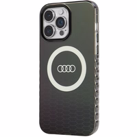 Audi IML Magnetinis dėklas su dideliu logotipu telefonui iPhone 14 Pro Max - juodas