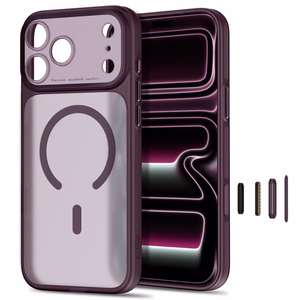 Tech-Protect MagPrime MagSafe CC dėklas, skirtas iPhone 18 Pro Max / 17 Pro Max, bordo spalvos