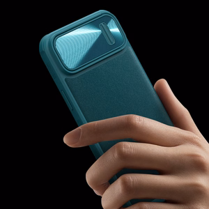 Nillkin CamShield odinis S dėklas iPhone 14 Plus su kameros dangteliu žalias
