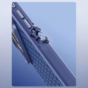 Benks Magnetic Armor Pro Armor Grid Kevlar Case Metal Frame 600D (C.K.FL.AP.BE.B073) for Iphone 18 Pro Max/17 Pro Max blue