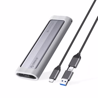 Orico AXM2S-G2-V1 M.2 NVME/NGFF USB-C/USB-A į USB-C 6Gb/s / 10Gb/s diskų dėklas - pilkas