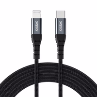 Choetech IP0039 USB-C / Lightning MFi kabelis, 1,2 m ilgio - juodas