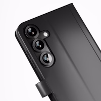 Puro atverčiamas dėklas su pinigine Samsung Galaxy S25+ - juodas