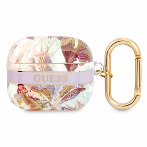 Guess GUA3HHFLU AirPods 3 dėklas violetinis/violetinis Gėlių kolekcija