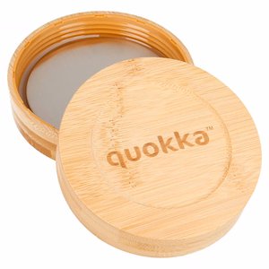Quokka Deli Food Jar 820 ml borosilikatinio stiklo maisto indas, medienos raštas
