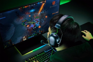 Razer Blackshark V2 X ausinės laidinės ant galvos žaidimų juodos, žalios