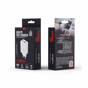 "Maxlife MXTC-08-65ACC PD QC įkroviklis 2x USB-C 1x USB 65W baltas