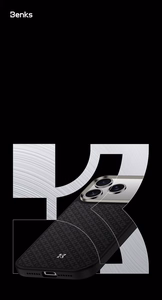 "Benks" magnetinis šarvas "Pro Armor Grid Kevlar korpusas su metaliniu rėmeliu 600D (Y069), skirtas "Iphone 17 Pro", juodas