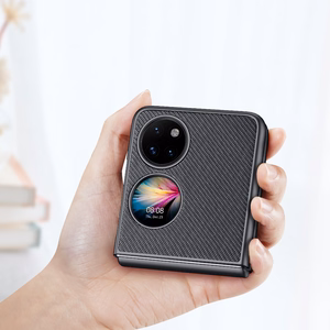 Dux Ducis Fino dėklas pagamintas iš nailono medžiagos Huawei P50 Pocket juodas