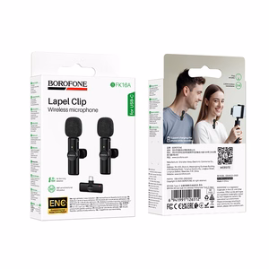 Borofone Lavalier wireless microphone BFK16A Winner Type C black - 2 pieces
