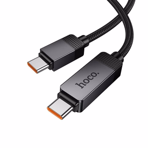 Hoco U154 USB-C–USB-C kabelis su taškinės matricos LCD ekranu, 3 A, 60 W, 1 m, juodas