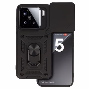 Slide Camera Armor dėklas telefonui Xiaomi 15 5G juodas