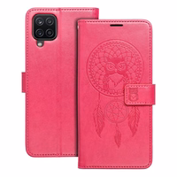 MEZZO Knyginis dėklas telefonui SAMSUNG A12 / M12 sapnų gaudyklė purpurinė