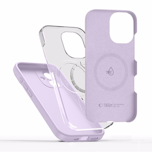Tech-Protect Silicone magnetinis dėklas telefonui iPhone 17 - violetinis