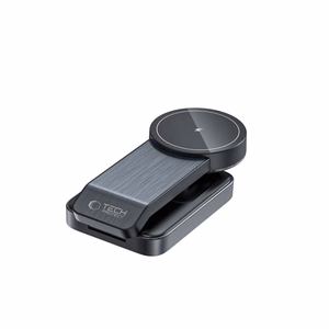 Tech-Protect QI15W-A28 MagSafe 3in1 indukcinis įkroviklis su stovu išmaniajam telefonui / Apple Watch / AirPods - juodas