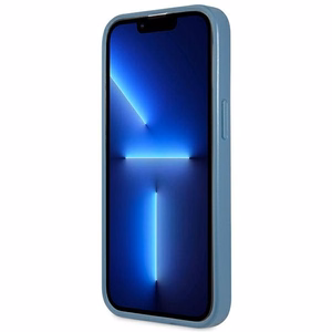 Guess 4G Triangle Logo Cardslot Case for iPhone 13 Pro / 13 - Blue