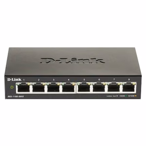 D-Link DGS-1100-08V2 – 8 jungčių Gigabit išmaniai valdomas stalinis tinklo komutatorius