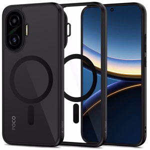 Tech-Protect MagMat MagSafe dėklas telefonui Xiaomi Poco F7 5G - juodas ir skaidrus