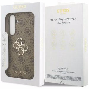 Guess Big 4G Classic Logo dėklas telefonui Samsung Galaxy S25 FE - rudas