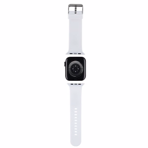 Karl Lagerfeld 3D Rubber Karl Head dirželis baltas skirtas Apple Watch 42/44/45/49mm