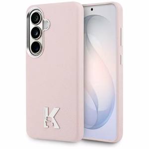 Dėklas Karl Lagerfeld K Metal Logo MagSafe Samsung Galaxy S26 rožinis