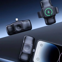 Wozinsky WF16-YLS 5000mAh 15W Lightning mini išorinė baterija su įmontuotu USB-C kabeliu ir Apple Watch įkrovikliu - juoda