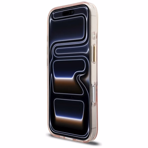Guess IML Script Metal MagSafe Dėklas for iPhone 17 - rožinis