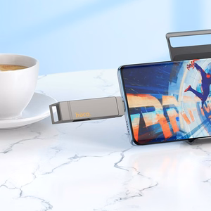 Флешка 128GB USB 3.2 (USB A + USB C) Hoco UD15 серая