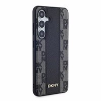 DKNY Odinis langeliais raštuotas magnetinis dėklas Samsung Galaxy S24 - juodas