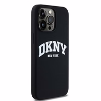DKNY Skystas silikoninis baltas spausdintas logotipas magnetinis dėklas telefonui iPhone 13 Pro Max - juodas