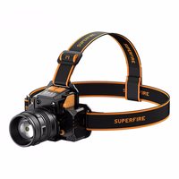 Superfire HL58 priekinis žibintuvėlis, 350 lm, USB, 3 režimai, 200m