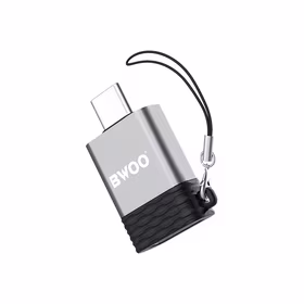 BWOO adapteris USB - USB-C pilkas OTG BZ-35