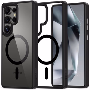 Tech-Protect MagMat MagSafe dėklas telefonui Samsung Galaxy S25 Ultra - skaidrus juodas