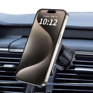TECH-PROTECT MM15W-V6 MAGNETINIS MAGSAFE PRIETAISŲ SKYDELIO IR VENTILIACIJOS AUTOMOBILINIS LAIKIKLIS BELAIDIS ĮKROVIKLIS 15W JUODAS