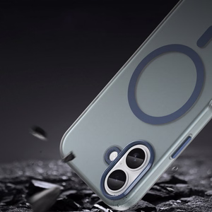 Dėklas telefonui iPhone 17 - Magnētinis abrazyvinis dėklas, suderinamas su MagSafe - matinis mėlynas