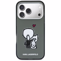 Karl Lagerfeld Karl & Choupette Back MagSafe Dėklas for iPhone 17 Pro Max - juodas
