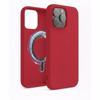 Dėklas "TM MagSafe Silicone" iPhone 12 (iPhone 12 Pro) / Braškių /