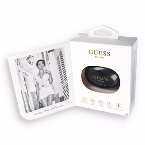 Belaidės ausinės OWS Guess Metalic Finish Electropated Parts Classic Logo, juodos