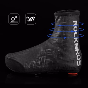 Rockbros LF1081 vėjui ir vandeniui atsparūs batų uždangalai 42-46 cm - juodi