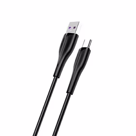 USAMS Laidas U38 USB-C 5A greitas įkrovimas skirtas OPPO / HUAWEI 1M juodas