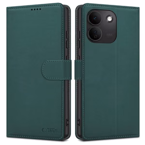 Tech-Protect Wallet dėklas-piniginė, skirtas Xiaomi Redmi Note 17 Pro Max 5G – žalias