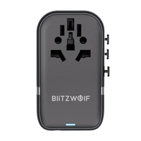 Blitzwolf BW-TA2 5-in-1 kelionių adapteris 2xUSB PD + 2xC QC + C GaN 100W