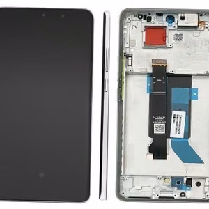 LCD ekranas Xiaomi Poco X7 5G su jutikliniu ekranu su rėmeliu sidabrinis originalus (aptarnavimo pakuotė)