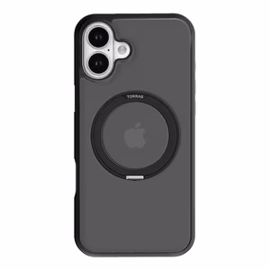 Torras Ostand Pro dėklas telefonui iPhone 16 (Juodas)