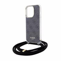 Guess Crossbody Cord 4G Print dėklas telefonui iPhone 15 Pro Max - juodas