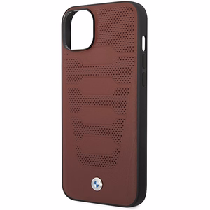 Dėklas telefonui BMW BMHCP14S22RPSR iPhone 14 6.1" bordo/bordo odos sėdynių raštas
