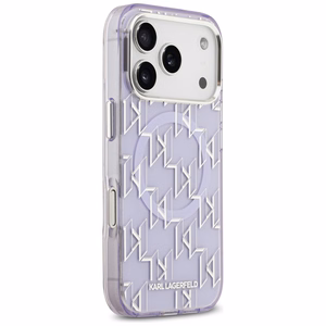 Karl Lagerfeld IML KL Monogram MagSafe чехол iPhone 17 Pro фиолетовый