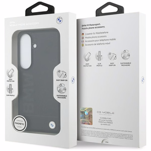 BMW Leather Hot Stamp MagSafe Dėklas for Samsung Galaxy S26 - juodas