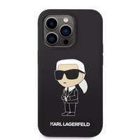 Karl Lagerfeld Silikoninis Ikonik Magnetinis dėklas telefonui iPhone 14 Pro - juodas