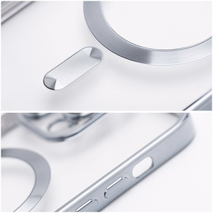 Dėklas Samsung A27 Electro Mag Cover suderinamas su MagSafe sidabrinis